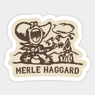 Merle Haggard - - 70s Style Fan Design Sticker